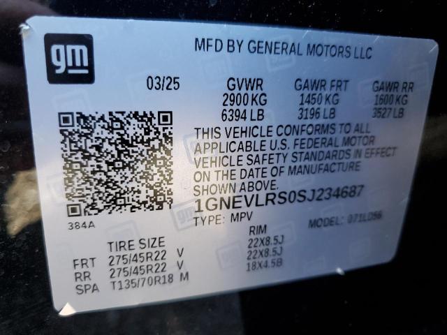 2025 CHEVROLET TRAVERSE RS 1GNEVLRS0SJ234687