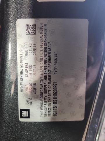 2017 CHEVROLET CAMARO LT - 1G1FB1RS1H0200971