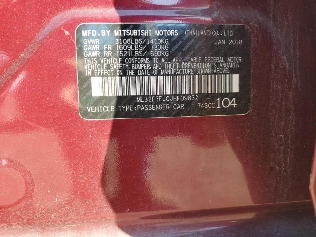 2018 MITSUBISHI MIRAGE G4 ML32F3FJ0JHF09832