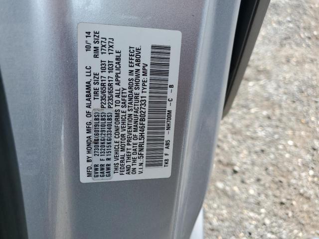 2015 HONDA ODYSSEY EX 5FNRL5H46FB027331
