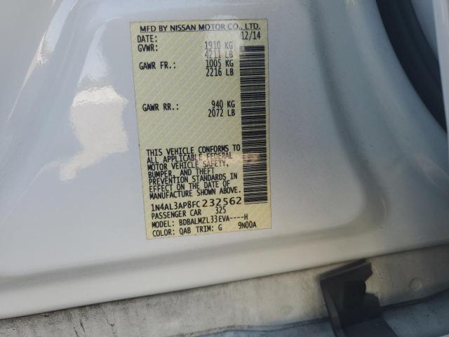 2015 NISSAN ALTIMA 1N4AL3AP8FC232562