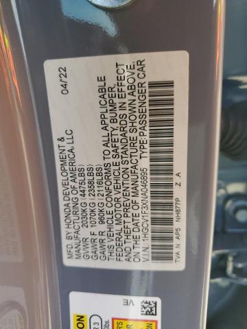 2022 HONDA ACCORD SPO 1HGCV1F3XNA046895
