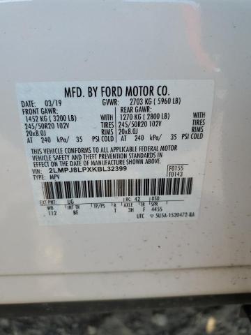 2019 LINCOLN NAUTILUS R 2LMPJ8LPXKBL32399