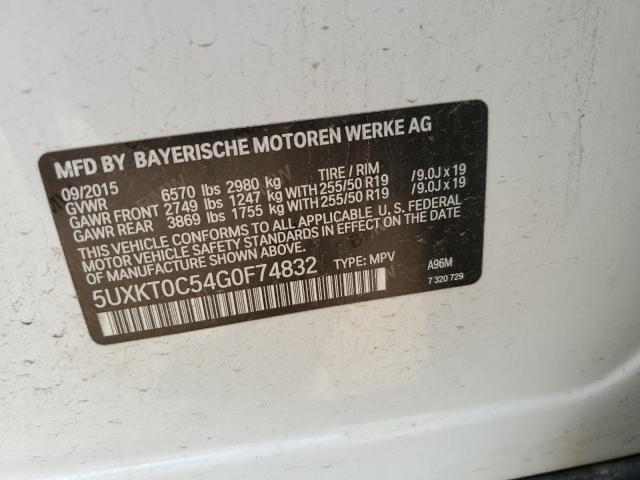 2016 BMW X5 XDR40E 5UXKT0C54G0F74832
