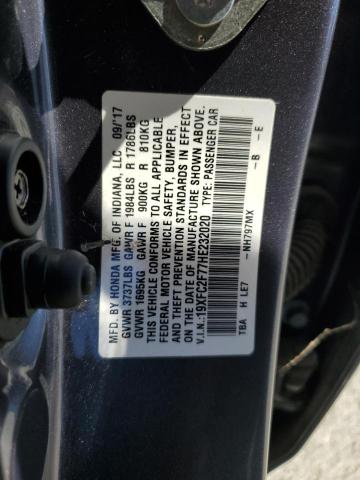 2017 HONDA CIVIC EX 19XFC2F77HE232020