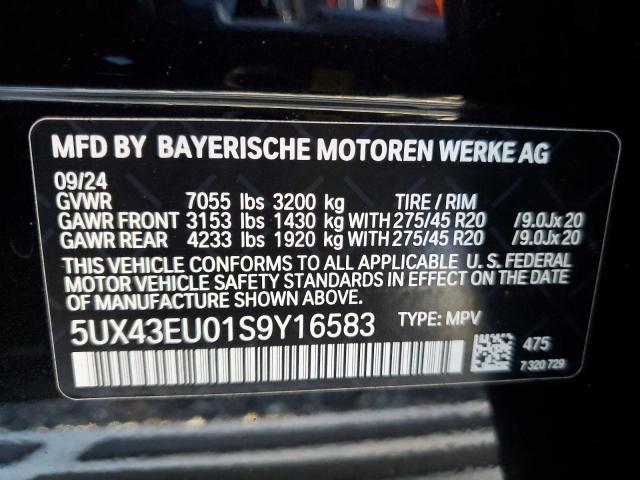 2025 BMW X5 XDRIVE5 5UX43EU01S9Y16583