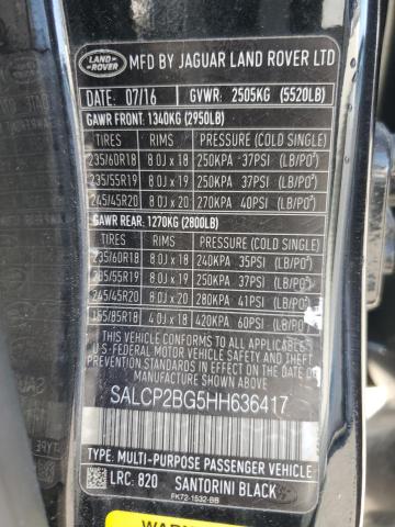 2017 LAND ROVER DISCOVERY SALCP2BG5HH636417