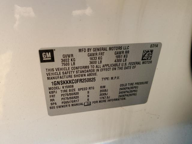 2015 CHEVROLET SUBURBAN K 1GNSKKKC0FR250825