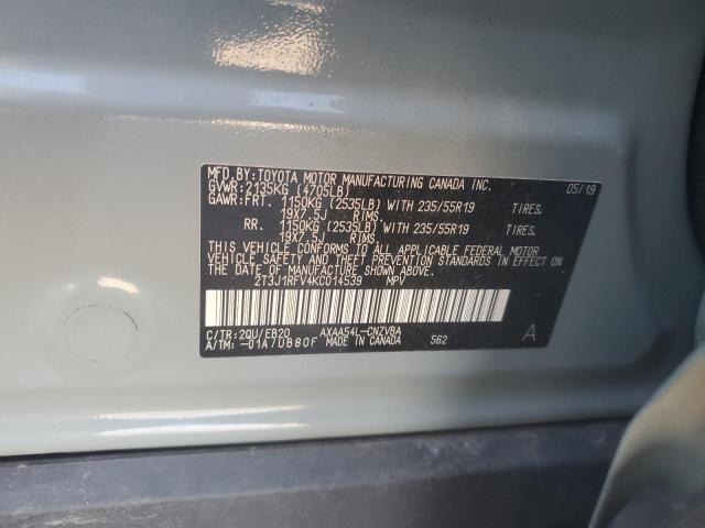 2019 TOYOTA RAV4 ADVENTURE 2T3J1RFV4KC014539