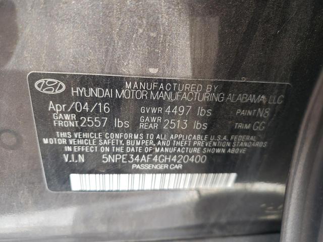 2016 HYUNDAI SONATA SPORT 5NPE34AF4GH420400