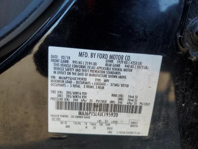 2018 FORD ECOSPORT S MAJ6P1SL4JC195920