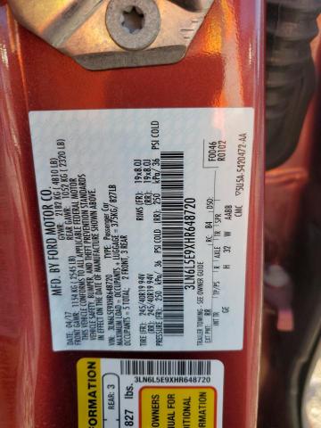2017 LINCOLN MKZ RESERVE 3LN6L5E9XHR648720