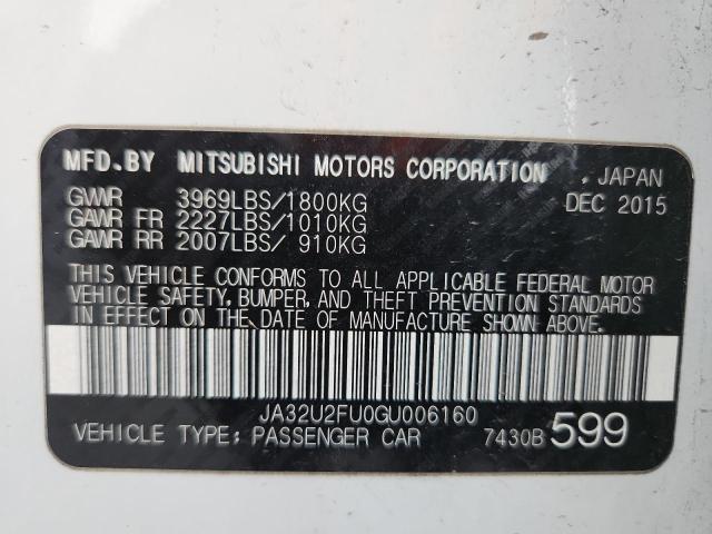 2016 MITSUBISHI LANCER ES JA32U2FU0GU006160