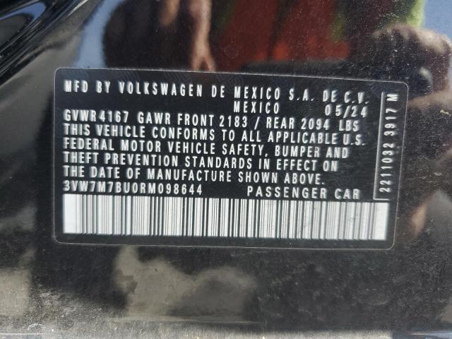 2024 VOLKSWAGEN JETTA SE 3VW7M7BU0RM098644