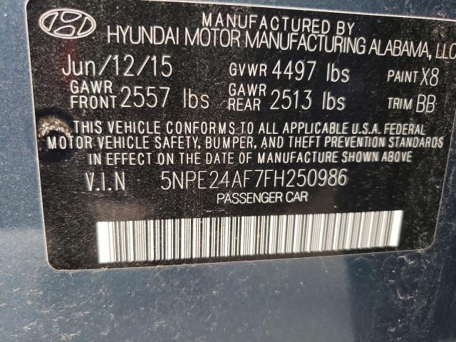 2015 HYUNDAI SONATA SE 5NPE24AF7FH250986