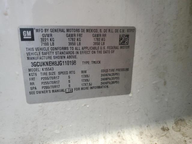 2018 CHEVROLET SILVERADO - 3GCUKNEH8JG110198