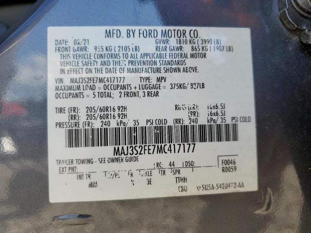 2021 FORD ECOSPORT S MAJ3S2FE7MC417177