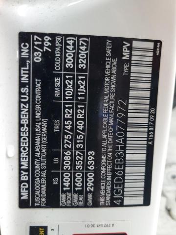 2017 MERCEDES-BENZ GLE COUPE 4JGED6EB3HA077972