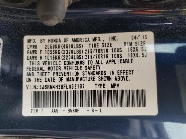 2015 HONDA CR-V LX 5J6RM4H38FL062197