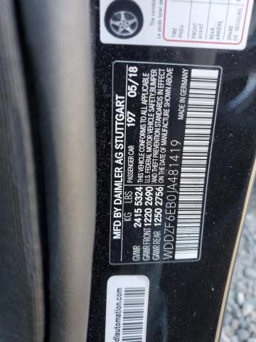 2018 MERCEDES-BENZ E 43 4MATI WDDZF6EB0JA481419