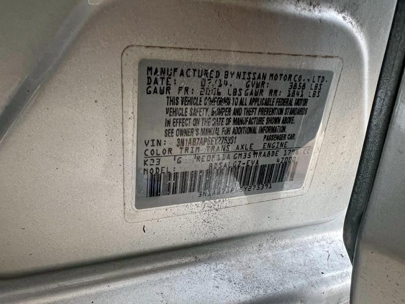 2014 NISSAN SENTRA S - 3N1AB7AP6EY275391
