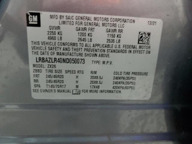 2022 BUICK ENVISION P LRBAZLR40ND050073