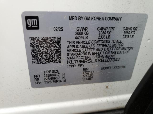 2025 CHEVROLET TRAILBLAZE - KL79MRSLXSB187047