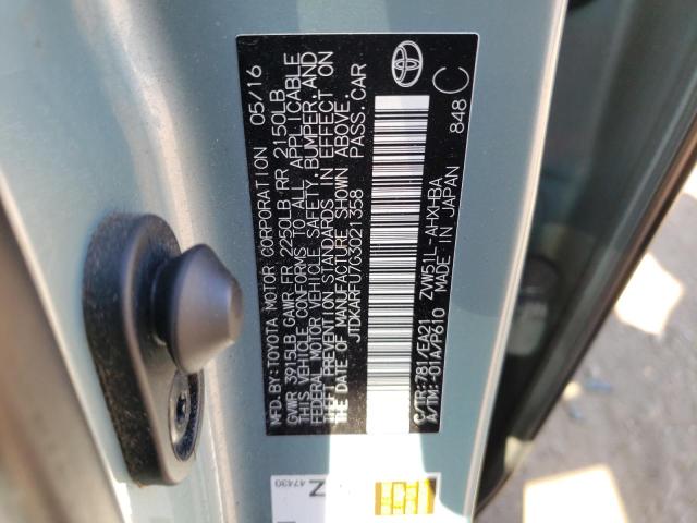 2016 TOYOTA PRIUS JTDKARFU7G3021358