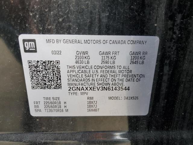 2022 CHEVROLET EQUINOX PREMIER - 2GNAXXEV3N6143544