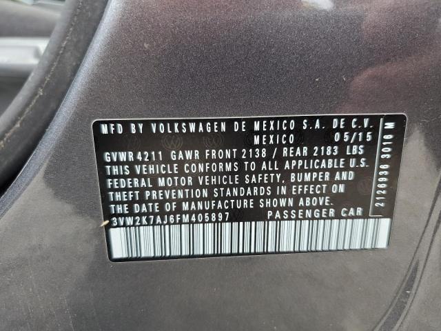 2015 VOLKSWAGEN JETTA BASE 3VW2K7AJ6FM405897