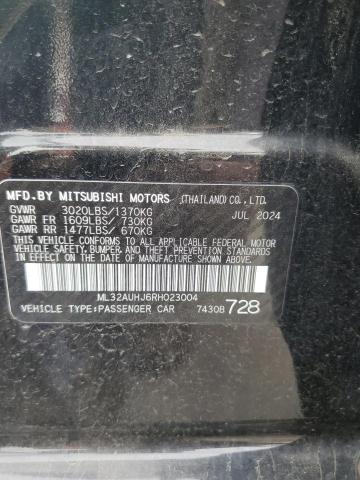 2024 MITSUBISHI MIRAGE ES ML32AUHJ6RH023004