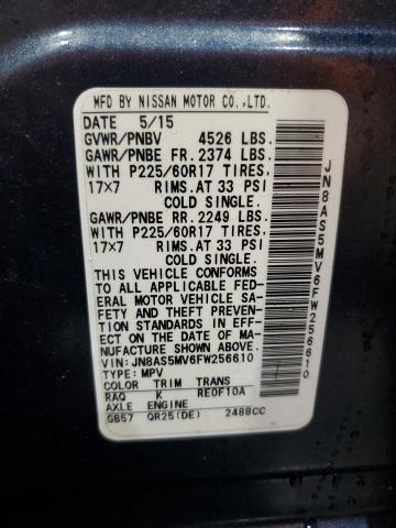 2015 NISSAN ROGUE SELE - JN8AS5MV6FW256610