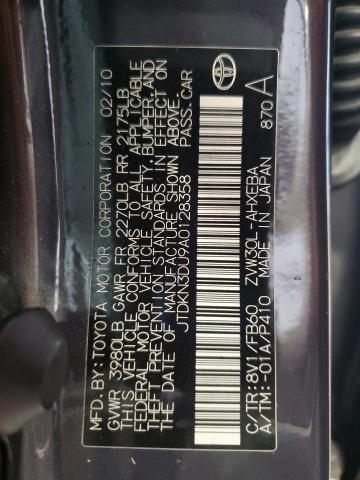 2010 TOYOTA PRIUS - JTDKN3DU9A0128358