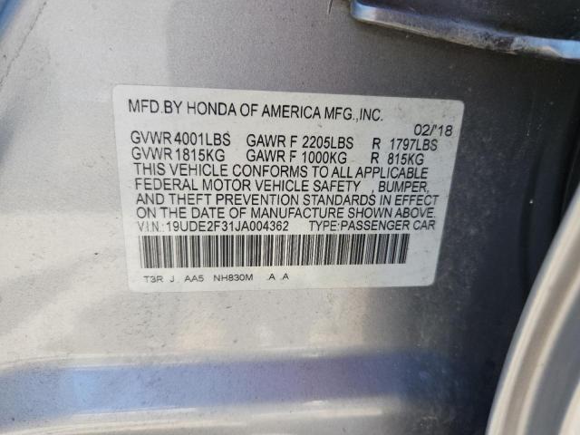 2018 ACURA ILX BASE WATCH PLUS 19UDE2F31JA004362