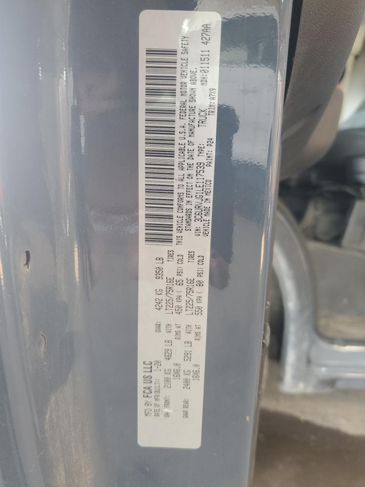 Lot #3311500240 2020 RAM PROMASTER 3500 3500 HIGH