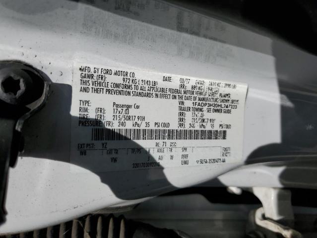 2017 FORD FOCUS SEL 1FADP3H20HL247233