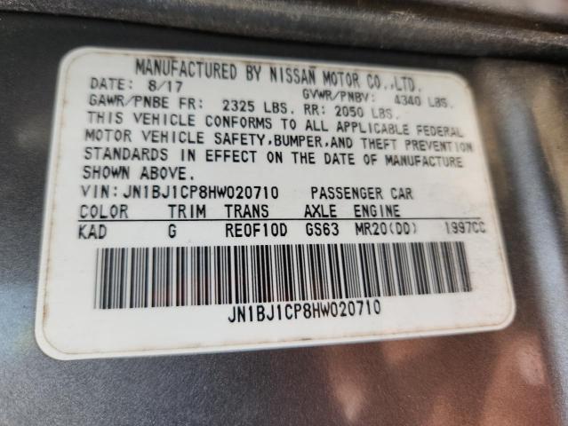 2017 NISSAN ROGUE SPOR JN1BJ1CP8HW020710