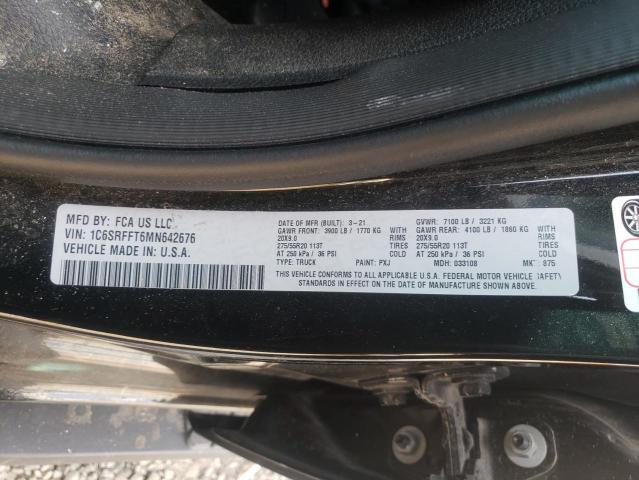 2021 RAM 1500 BIG H 1C6SRFFT6MN642676