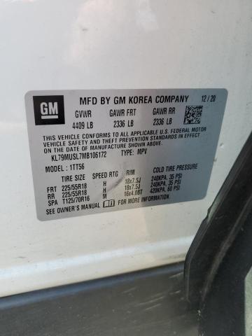 2021 CHEVROLET TRAILBLAZER RS KL79MUSL7MB106172