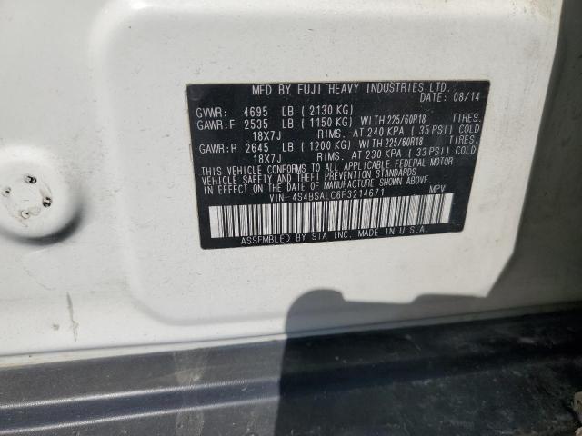 2015 SUBARU OUTBACK 2.5I LIMITED 4S4BSALC6F3214671