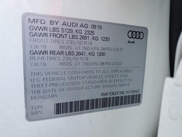 2020 AUDI Q3 PREMIUM WA1DECF3XL1018942