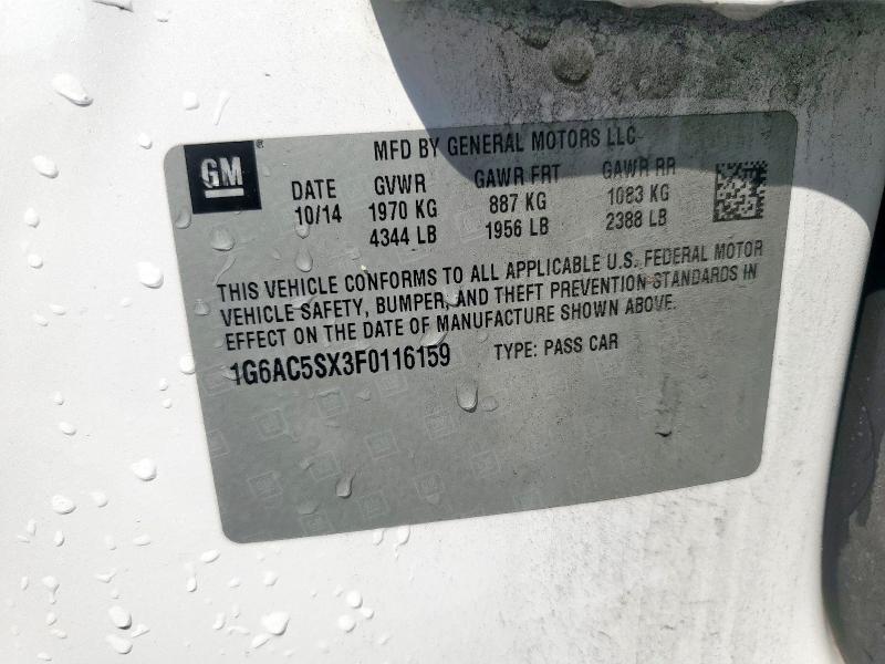 2015 CADILLAC ATS PERFOR 1G6AC5SX3F0116159