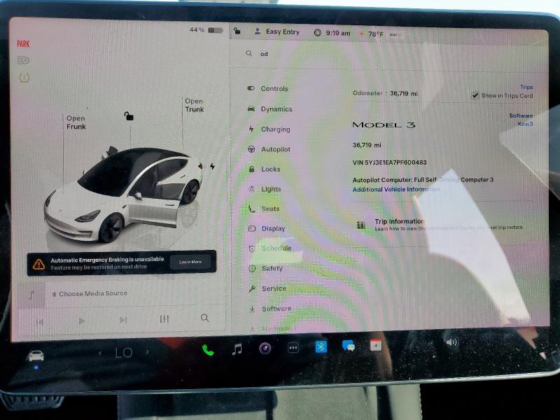2023 TESLA MODEL 3 5YJ3E1EA7PF600483