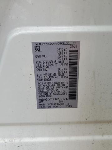 2020 NISSAN PATHFINDER 5N1DR2CM7LC625026