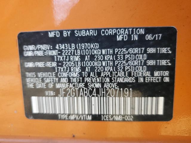 2018 SUBARU CROSSTREK PREMIUM - JF2GTABC4JH207191