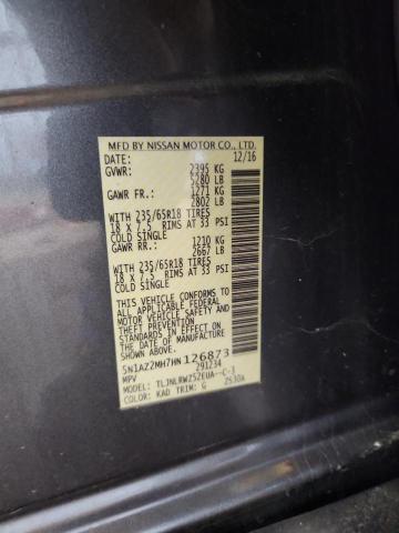 2017 NISSAN MURANO S 5N1AZ2MH7HN126873