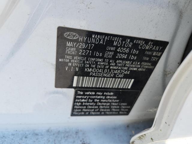 2018 HYUNDAI ELANTRA SP KMHD04LB1JU487544