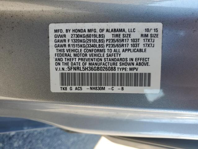 2016 HONDA ODYSSEY SE 5FNRL5H36GB026088