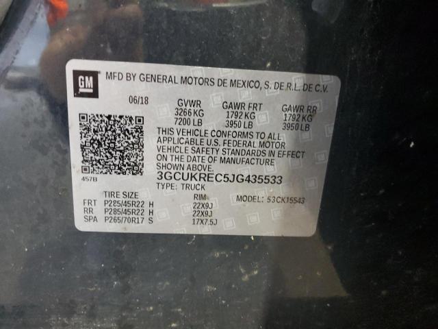 2018 CHEVROLET SILVERADO - 3GCUKREC5JG435533