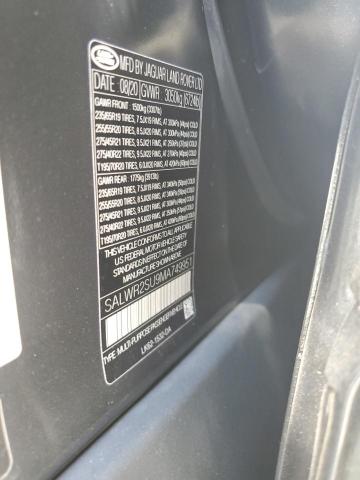 2021 LAND ROVER RANGE ROVE SALWR2SU9MA749951